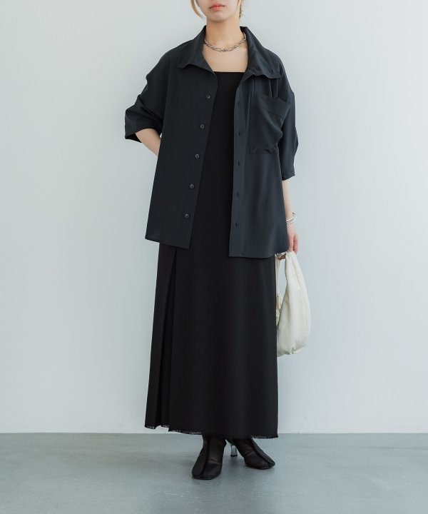 crewreビッグポケットハイネックブラウス　black L crewre online shop / ビッグポケットハイネックブラウス