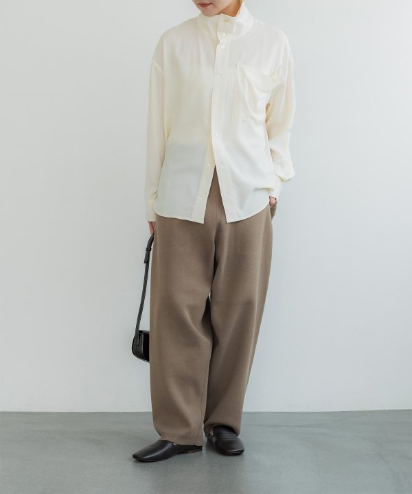 Sea NEW YORK★クレア サーマルニットパンツ LINEN/COTTON HERRINGBONE ZIGZAG CUT-OUT PANTS(S Ecru): S'YTE