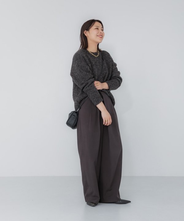 crewre online shop / ミックスヤーンクルーネックニット