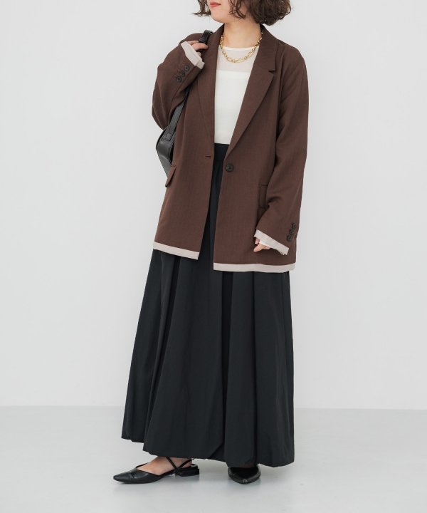 【サイズ3】crewre ナイロンドレープマキシスカート 黒 L ロングスカート crewre online shop / ナイロンドレープマキシスカート