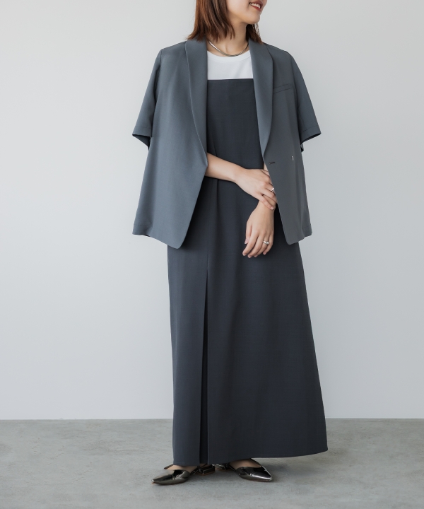 crewre】ショールハーフスリーブジャケット グレー size1 crewre crewre】ショールハーフスリーブジャケット グレー size1 crewre