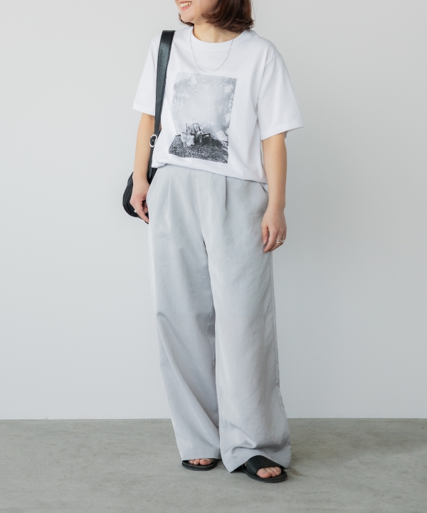 crewre フォトグラフィープリントTシャツ(komorebi)サイズ3 crewre クルーレ フォトグラフィープリントTシャツ 3 minamo