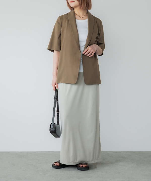 ショールハーフスリーブジャケット　クルーレ crewre サイズ3 crewre online shop / ハーフスリーブボクシージャケット