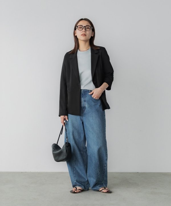 チョコ⭐︎チップ。 クルーレ crewre ソフトカーヴィーデニムパンツ crewre online shop / ソフトカーヴィーデニムパンツ