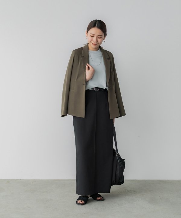 【crewre】バックタックナロースカート　ブラウン　サイズ2 crewre online shop / バックタックナロースカート