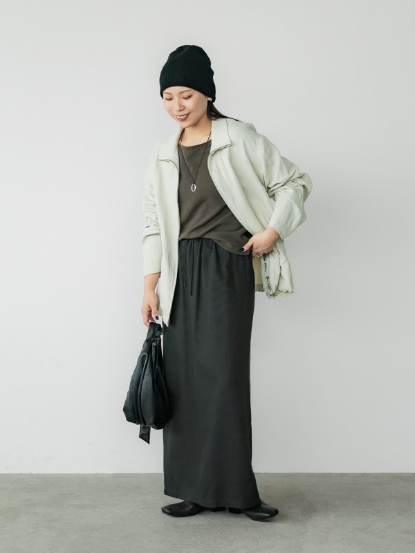 crewre テンセルコットンピケIラインスカート crewre online shop / テンセルコットンピケIラインスカート