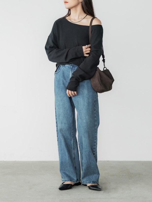crewre online shop / 2wayラフインレーボートネックロンT
