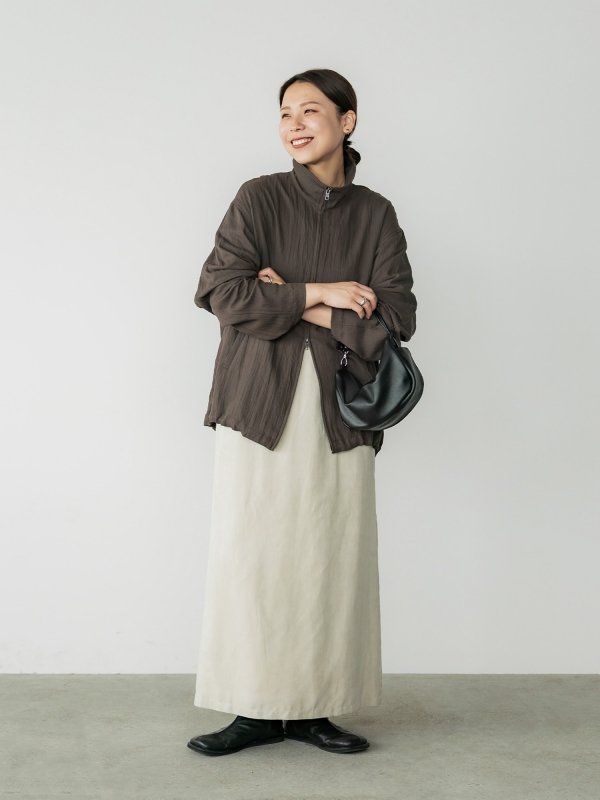 【crewre】 フェイクスウェードIラインスカート　ivory crewre】 フェイクスウェードIラインスカート size2 ivory