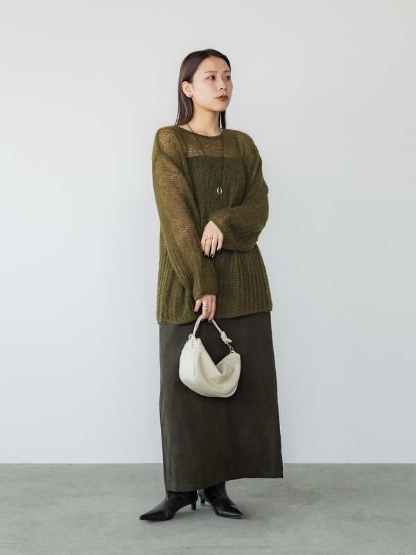 crewre online shop / フェイクスウェードIラインスカート