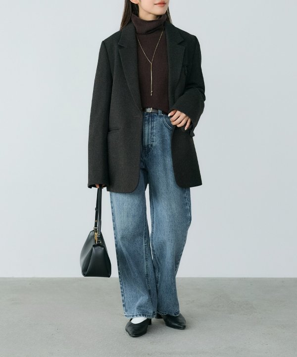 crewre クルーレ　ボタンスタッズレザーベルト　BLACK 1 crewre online shop / ボタンスタッズレザーベルト