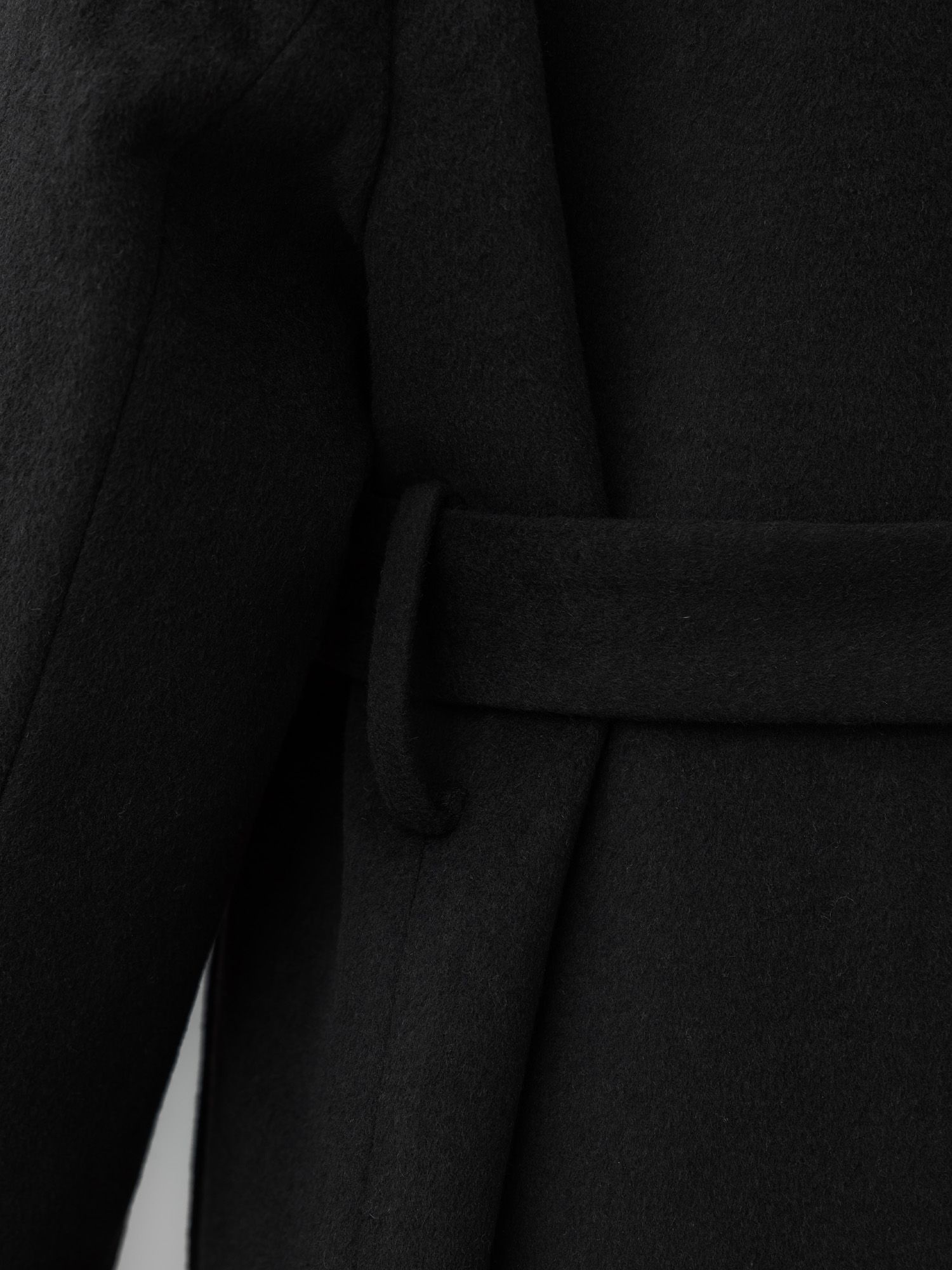 アジャスタブルウールロングコート