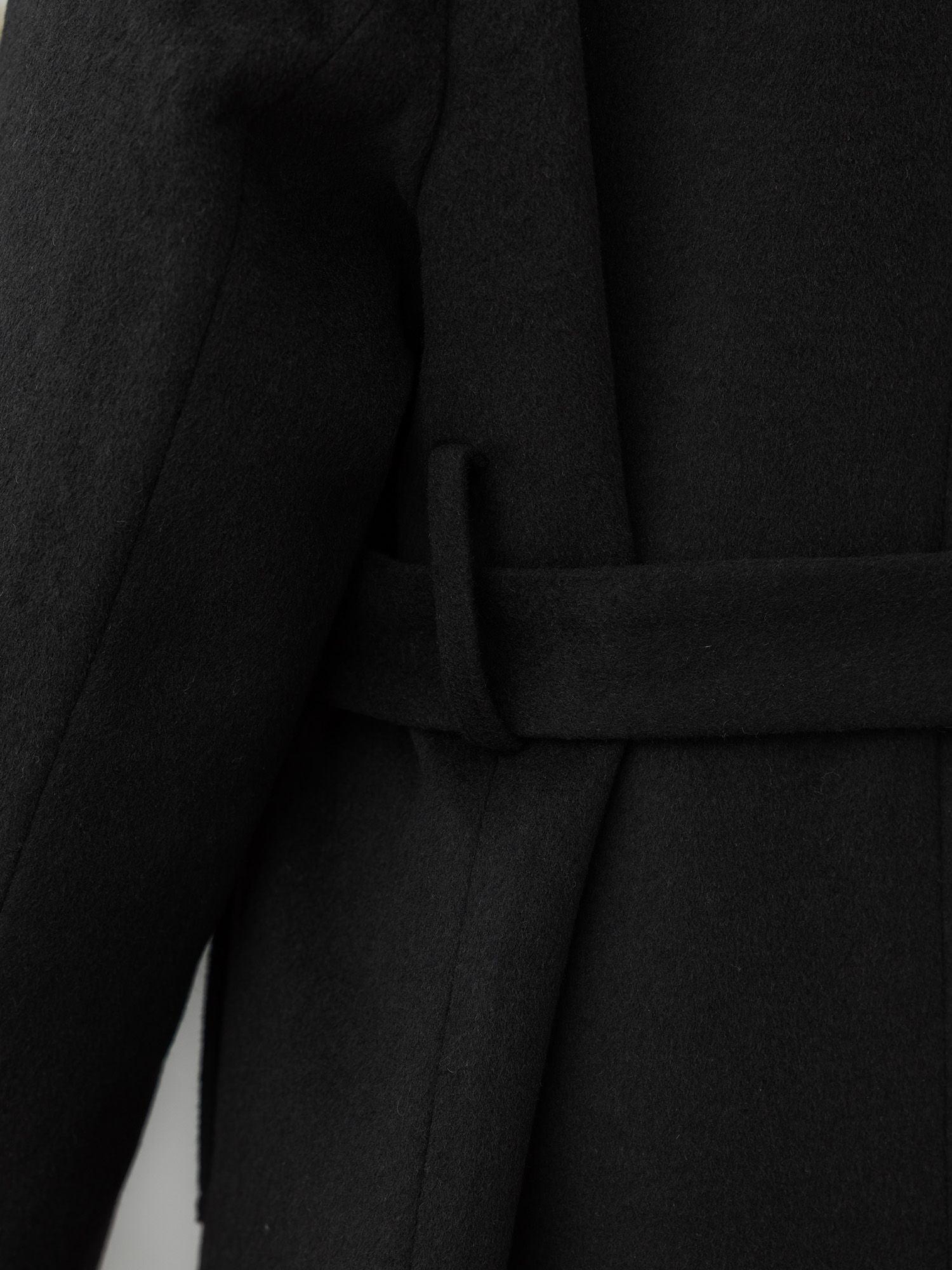 アジャスタブルウールロングコート