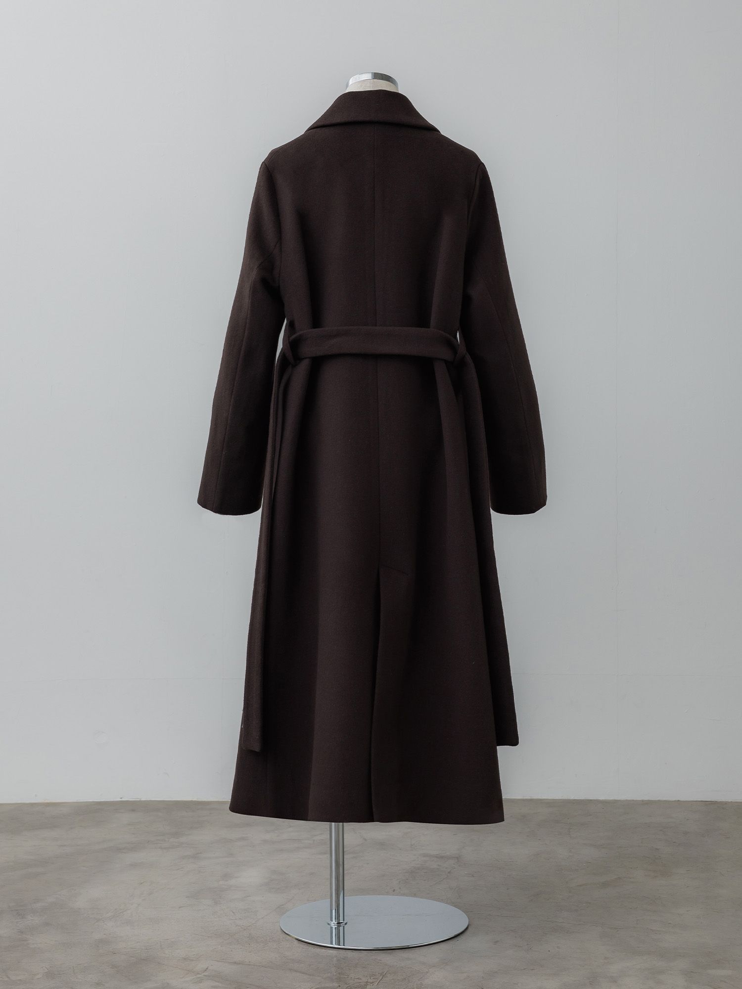 アジャスタブルウールロングコート