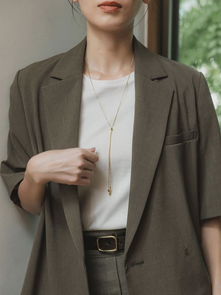 【新品未使用】クルーレ crewre マルチウェイドロップネックレス　シルバー crewre online shop / マルチウェイドロップネックレス