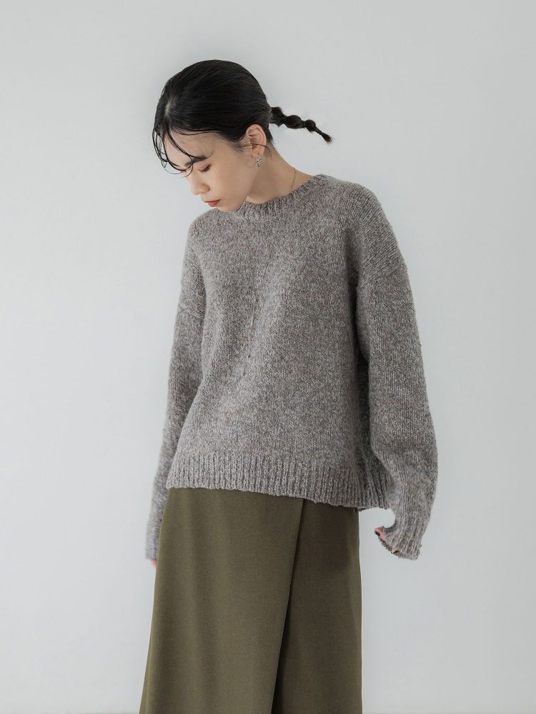 crewre online shop / ミックスヤーンクルーネックニット