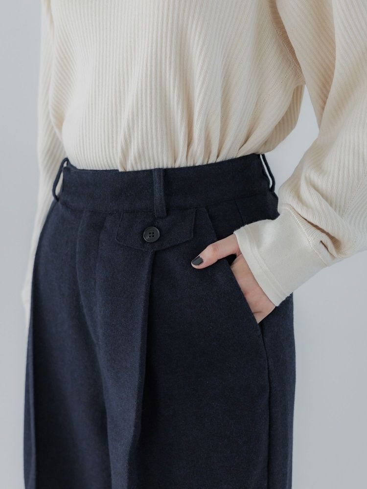 crewre クルーレ ウールミックスツィードスラックス　warm gray crewre online shop / ウールミックスツィードスラックス