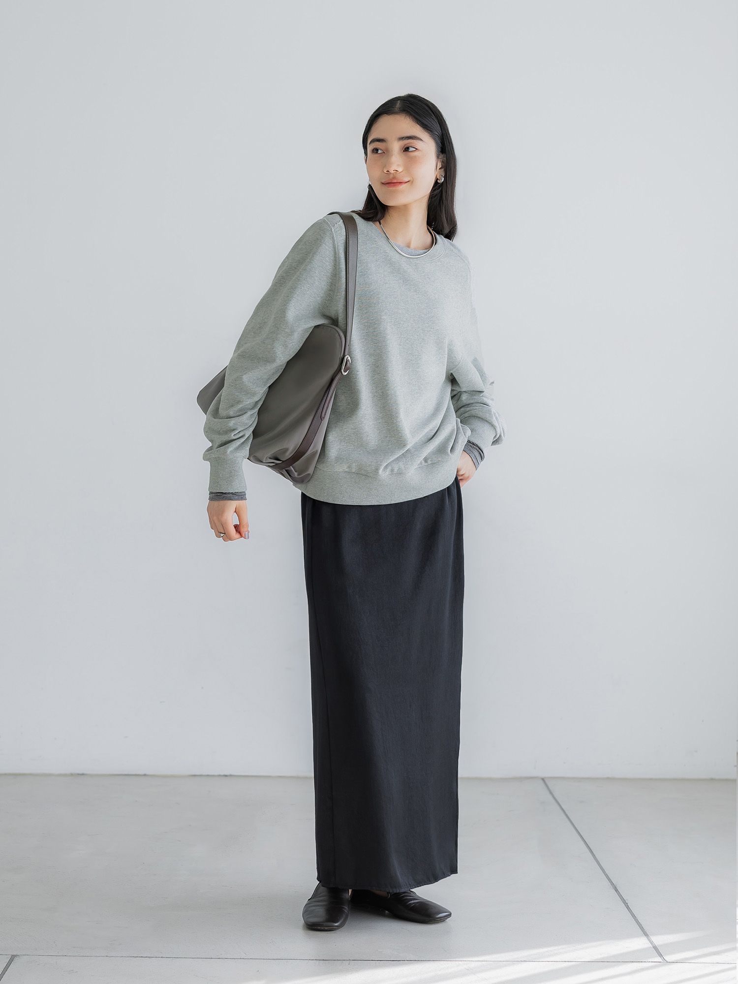 ナイロンレザーショルダーバッグ