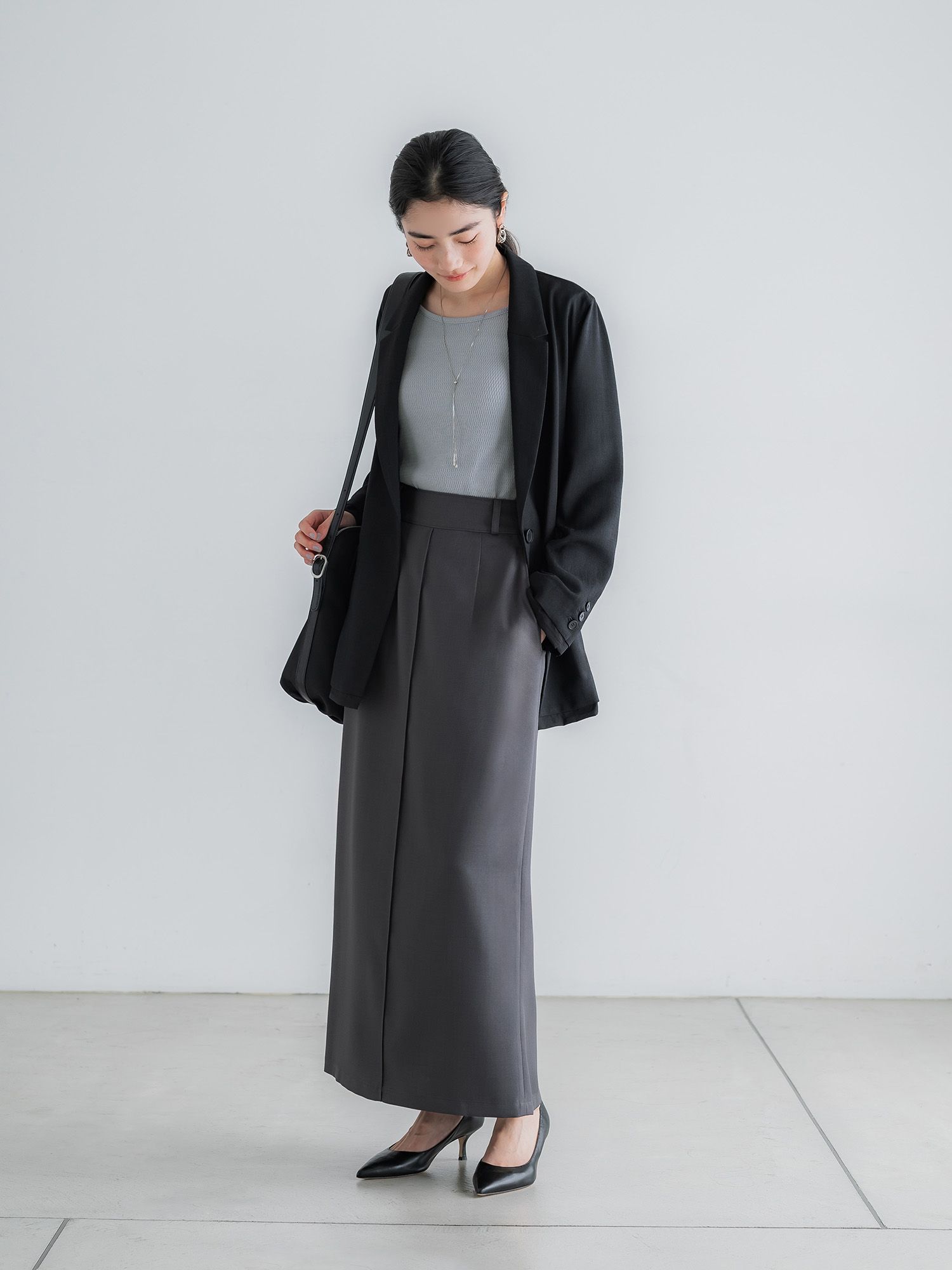 ナイロンレザーショルダーバッグ