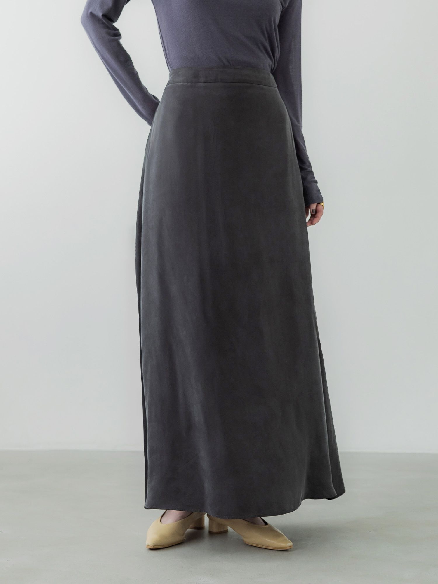 キュプラブレンドナロースカート