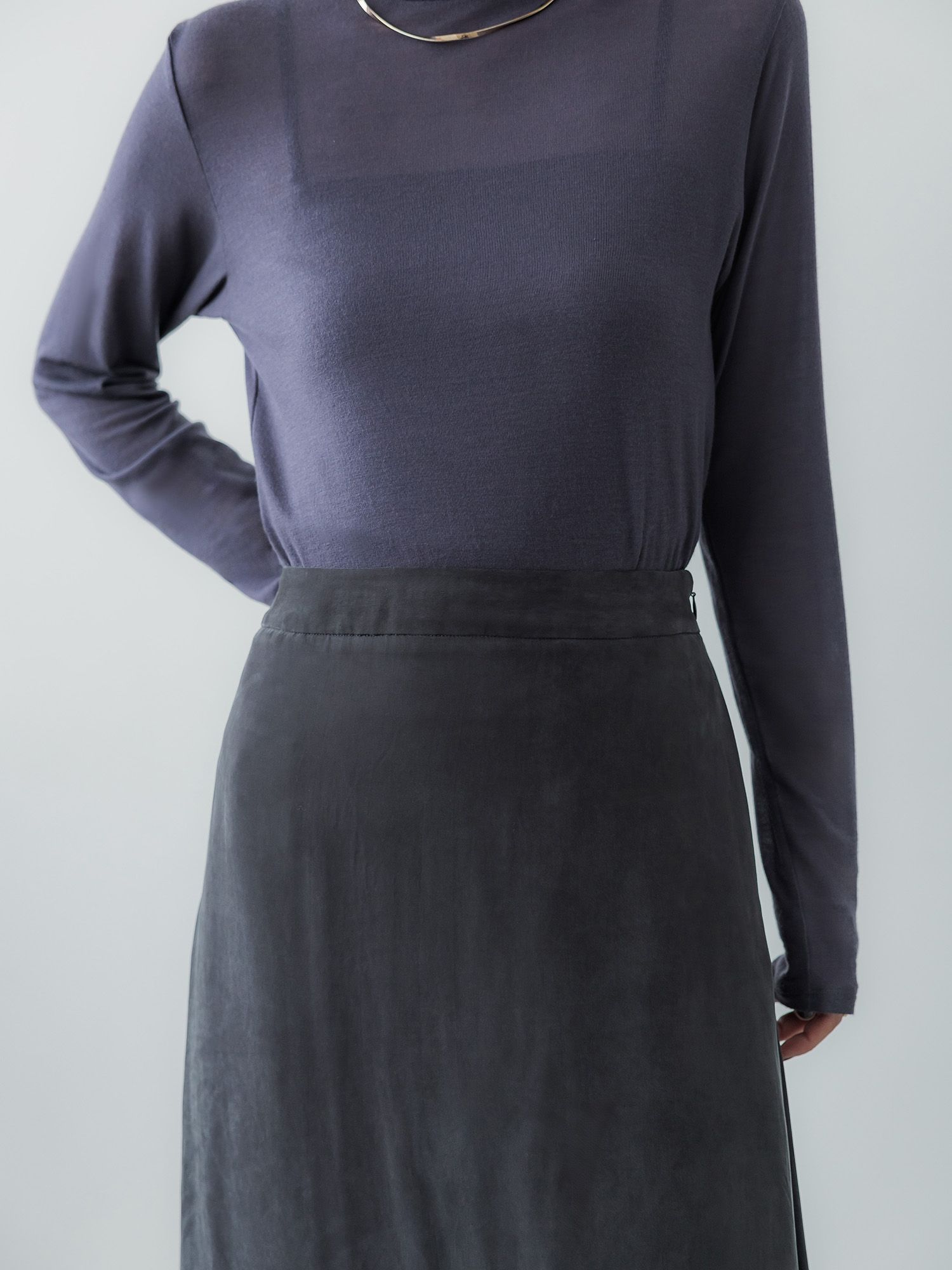 キュプラブレンドナロースカート