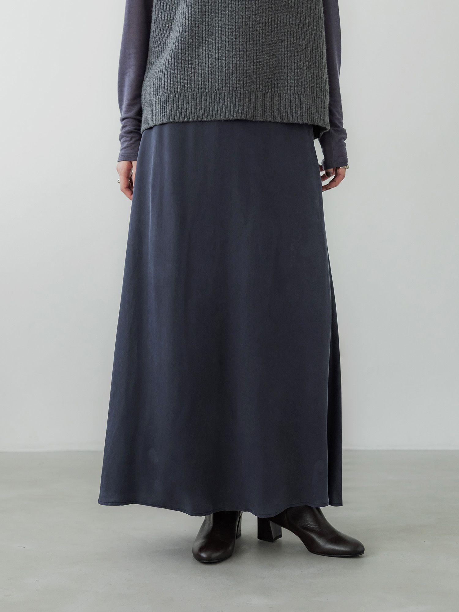 キュプラブレンドナロースカート