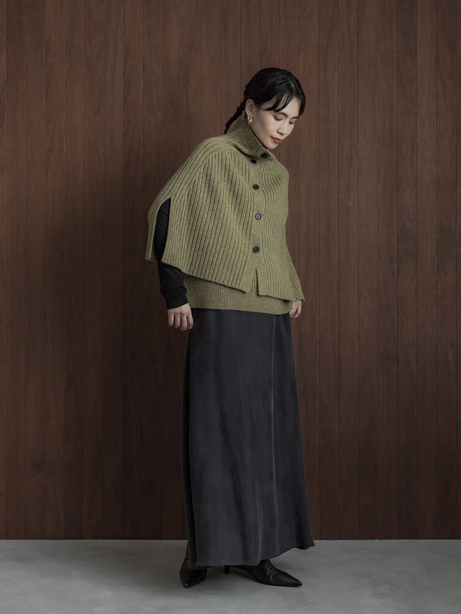 キュプラブレンドナロースカート