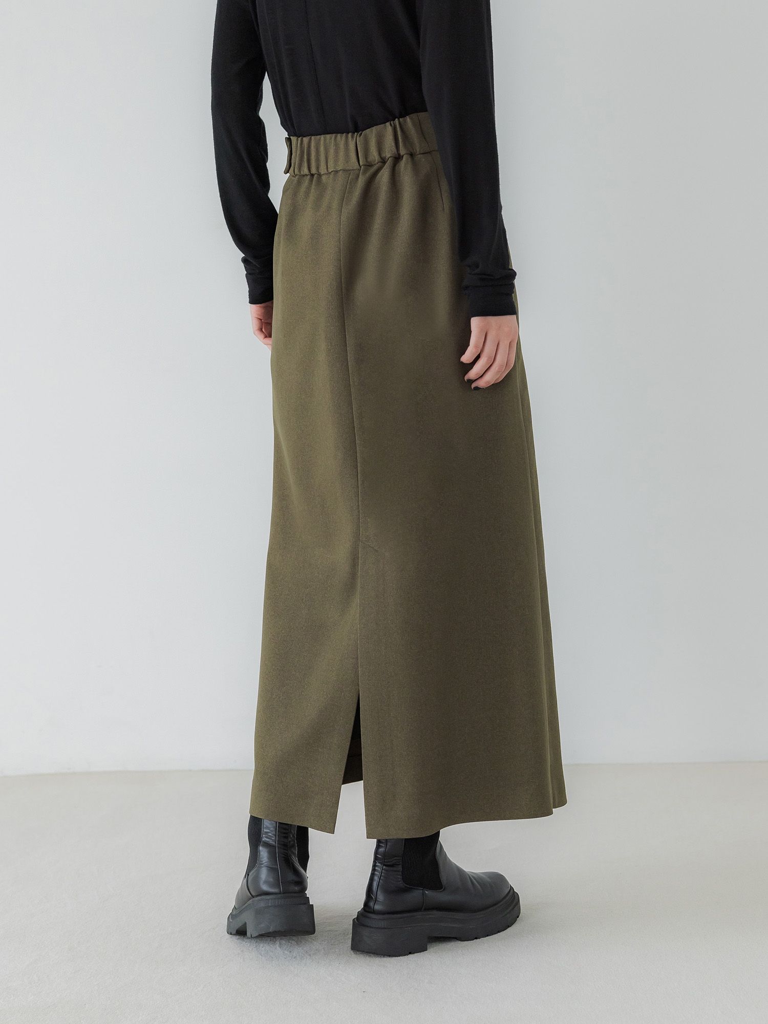 ウールライクラップロングスカート