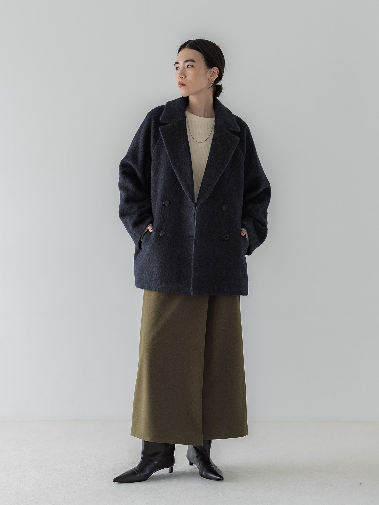 ウールライクラップロングスカート