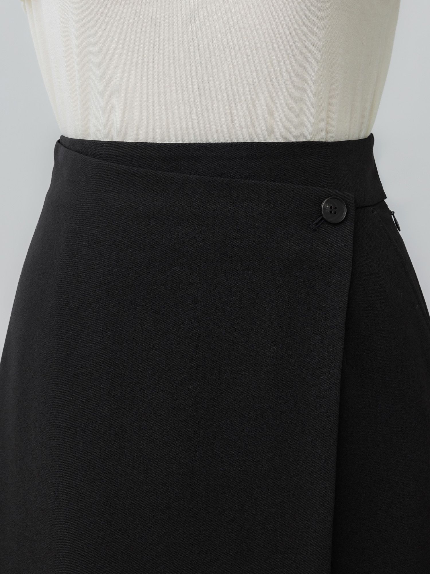 ウールライクラップロングスカート