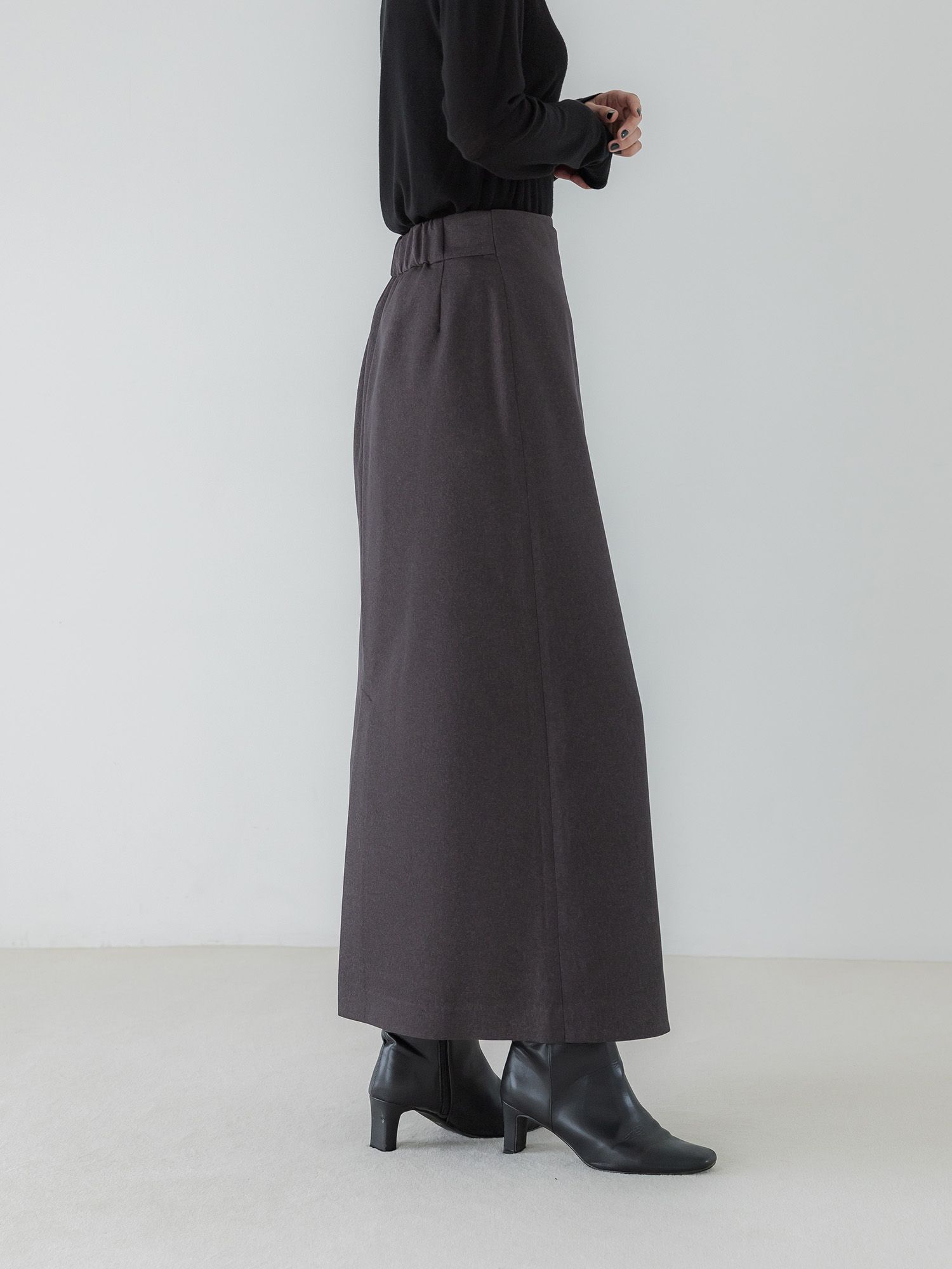 ウールライクラップロングスカート
