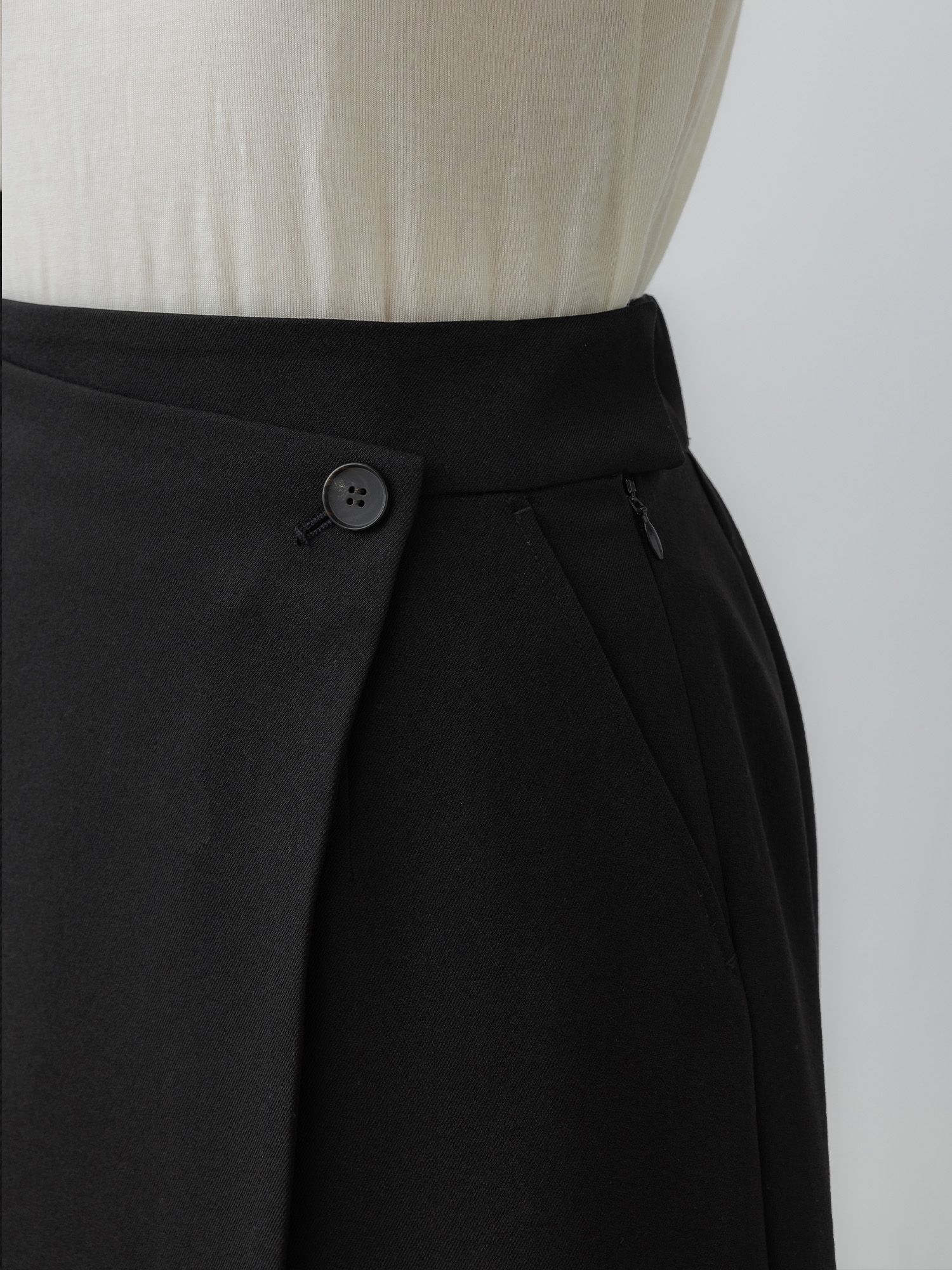 ウールライクラップロングスカート