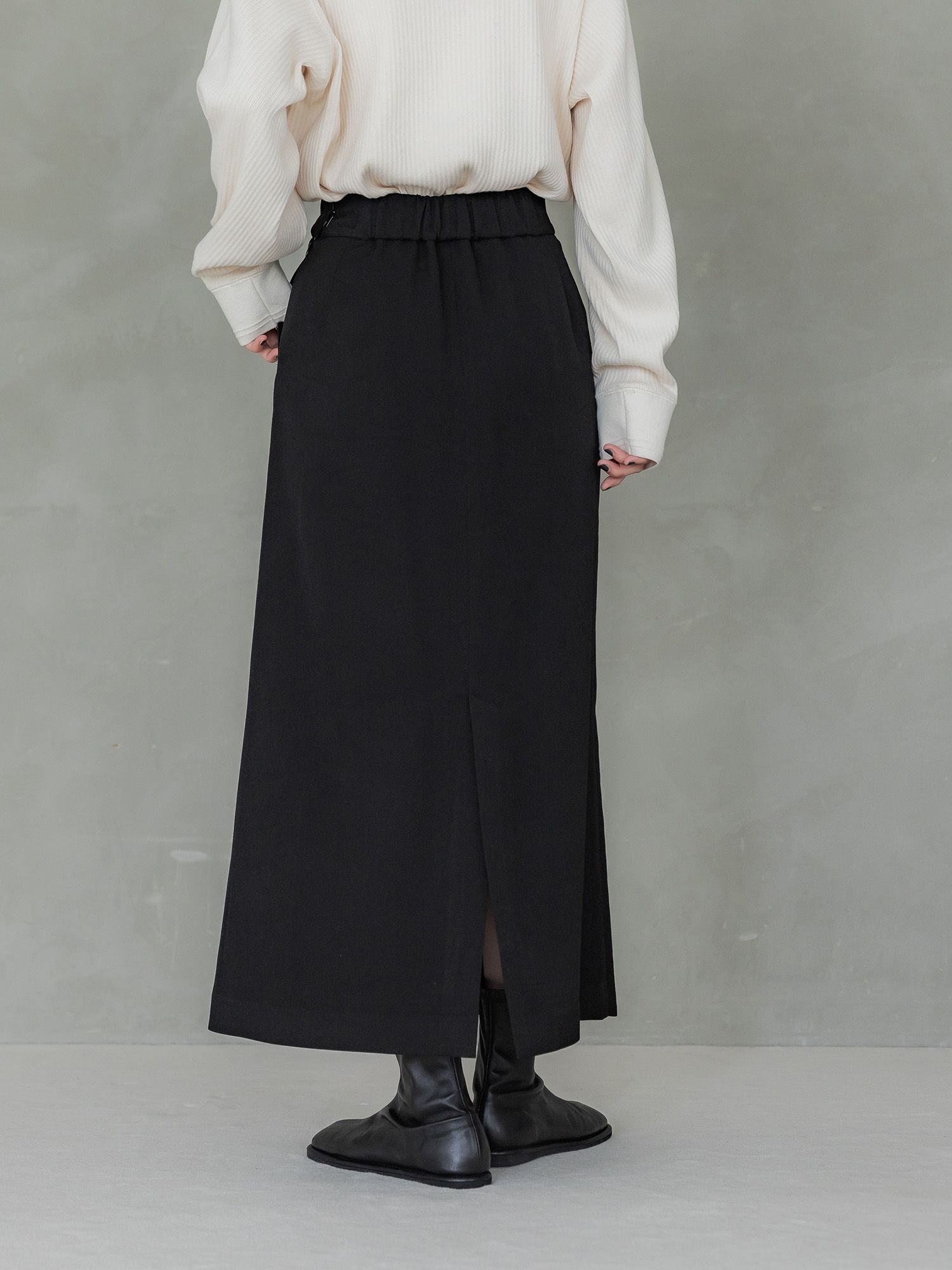 ウールライクラップロングスカート