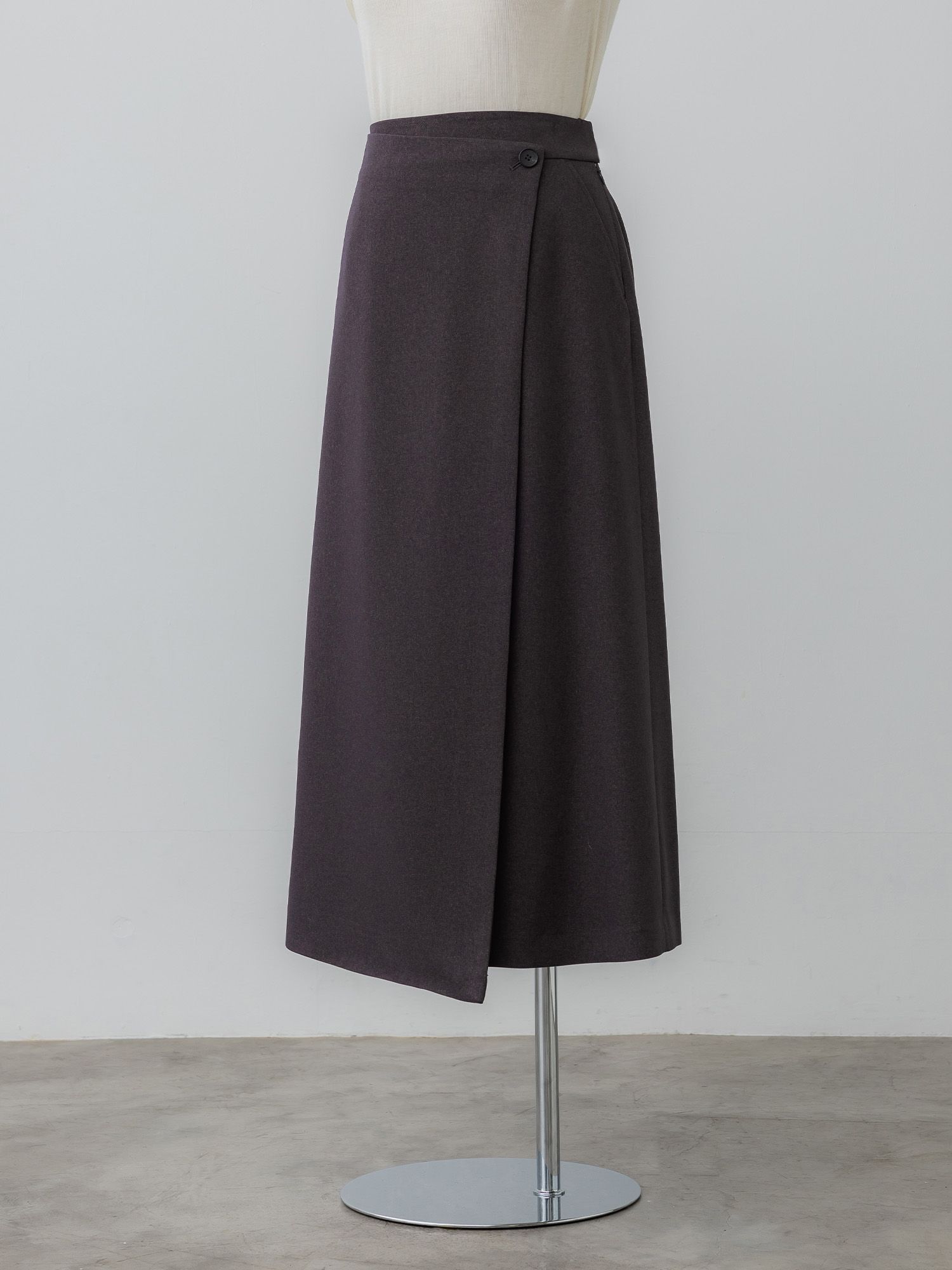 ウールライクラップロングスカート