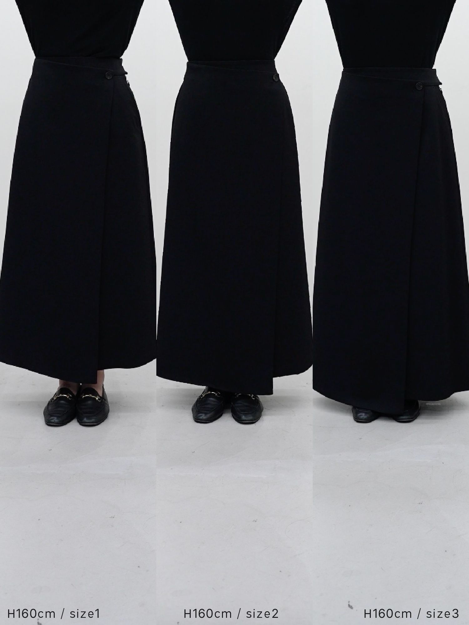 ウールライクラップロングスカート