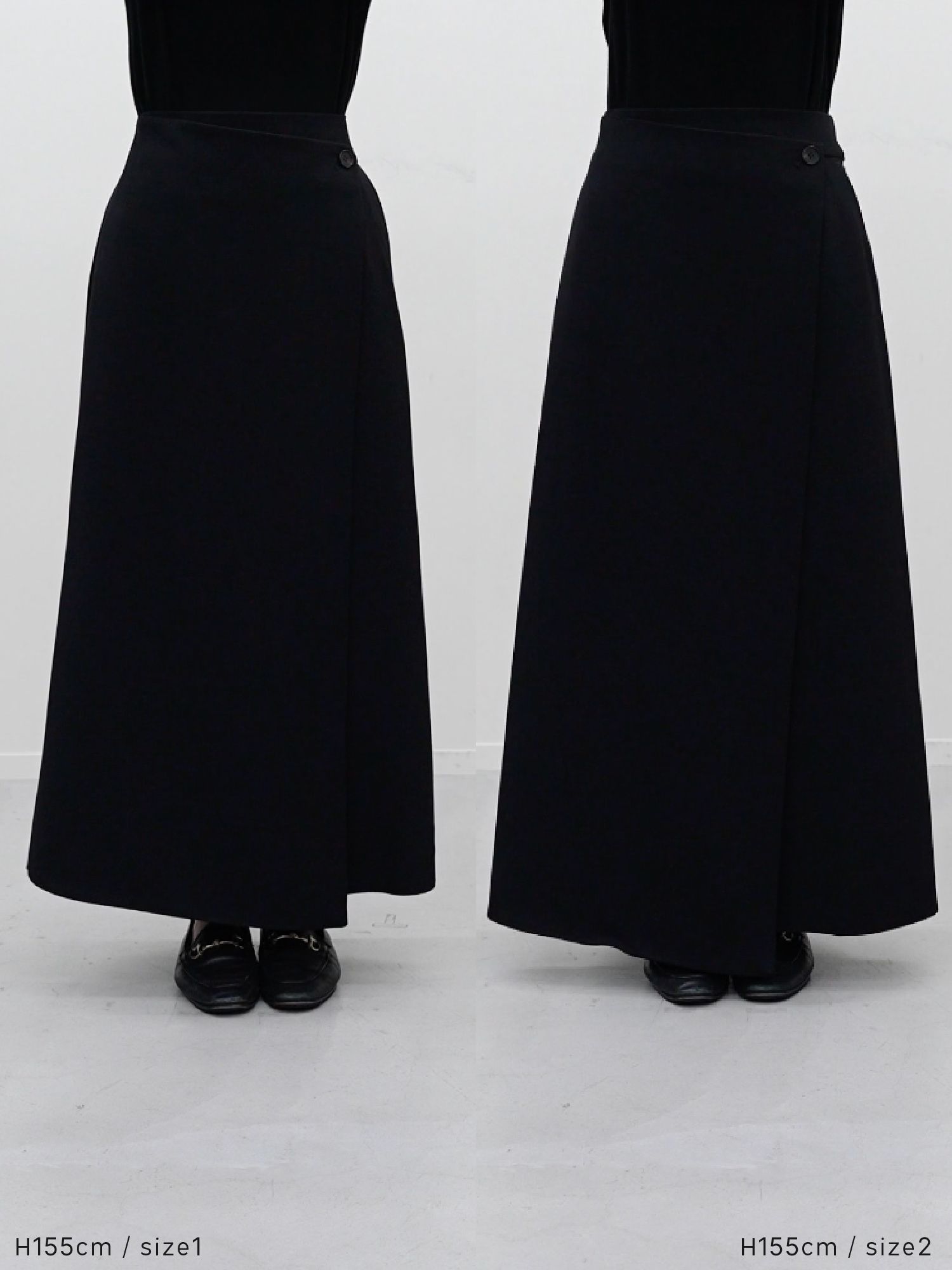 ウールライクラップロングスカート