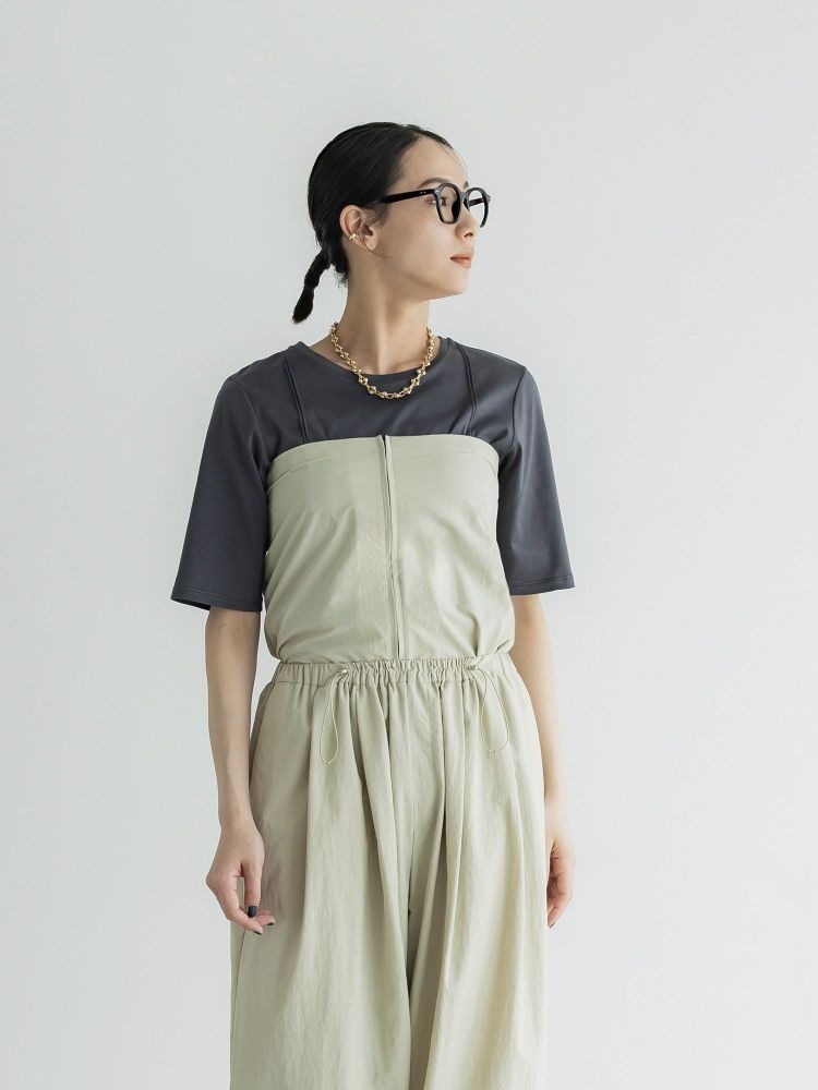 crewre マルチウェイジップニットビスチェ　ブラック crewre online shop / マルチウェイジップニットビスチェ
