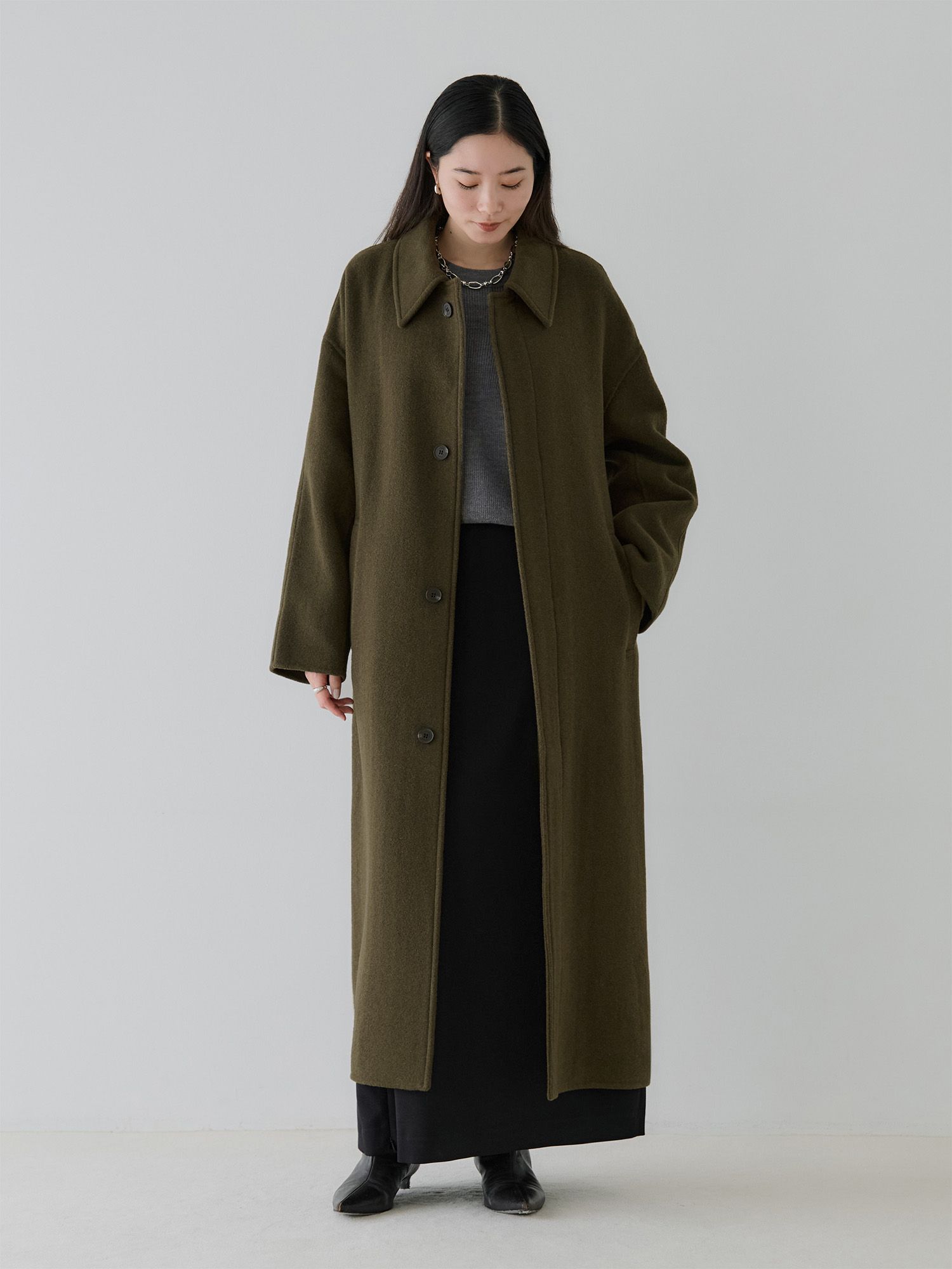 美品☆2wayリバーコート リバーシブルステンカラーリバーコート | human woman