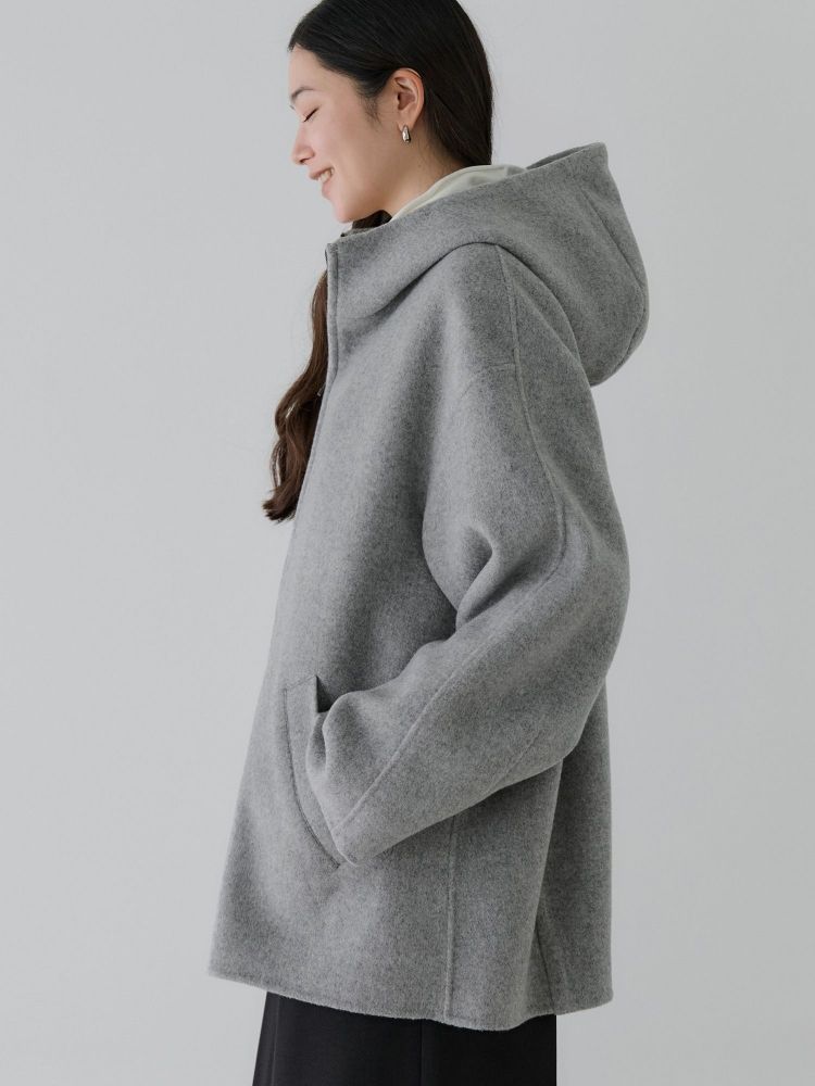 crewre online shop / リバーフーデッドミドルコート