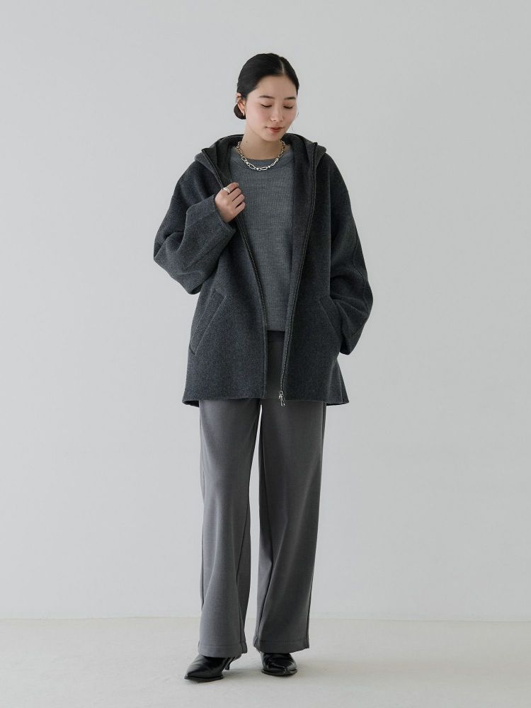 新品⭐︎クルーレ crewre ミドル丈コート crewre online shop / リバーフーデッドミドルコート