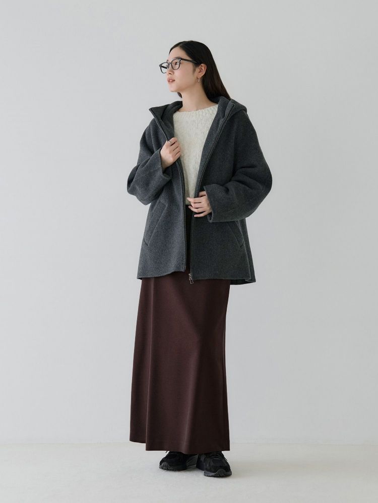 crewre online shop / リバーフーデッドミドルコート