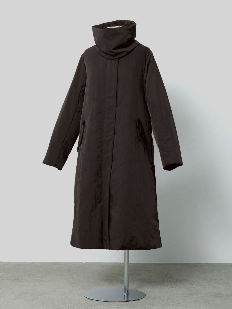 crewre online shop / 2wayノーカラーパファーコート