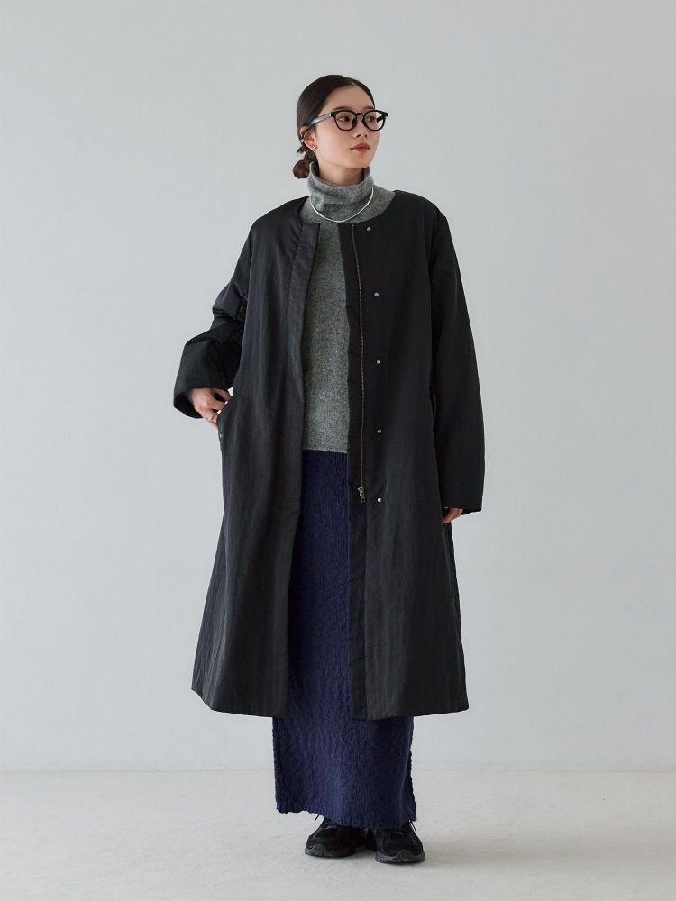 【新品】crewre クルーレ 2wayノーカラーパファーコート サイズ1 crewre online shop / 2wayノーカラーパファーコート