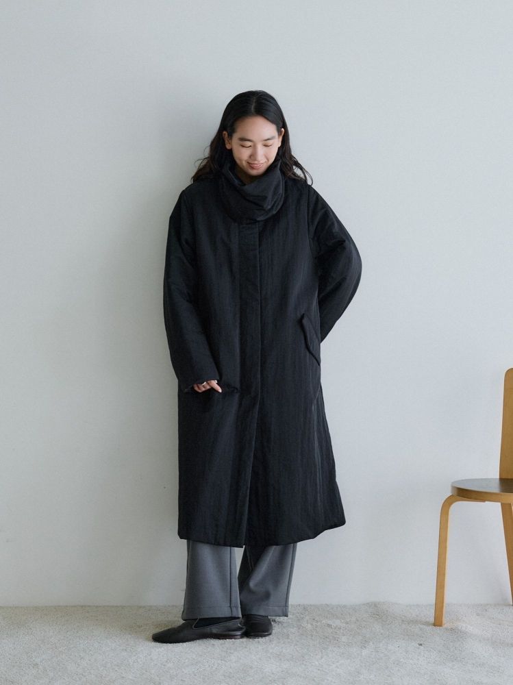 【新品】crewre クルーレ 2wayノーカラーパファーコート サイズ1 crewre online shop / 2wayノーカラーパファーコート