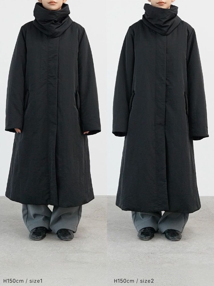 crewre online shop / 2wayノーカラーパファーコート