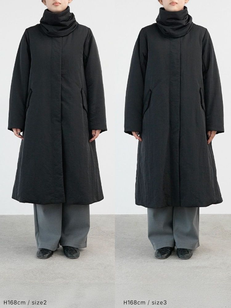 crewre online shop / 2wayノーカラーパファーコート