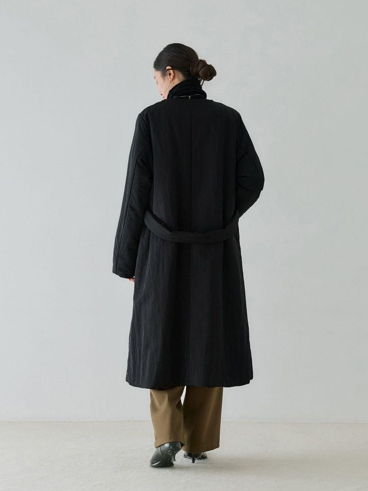 crewre online shop / 2wayノーカラーパファーコート