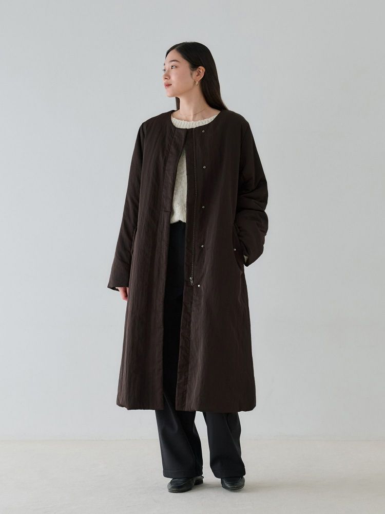 【新品】crewre クルーレ 2wayノーカラーパファーコート サイズ1 crewre online shop / 2wayノーカラーパファーコート