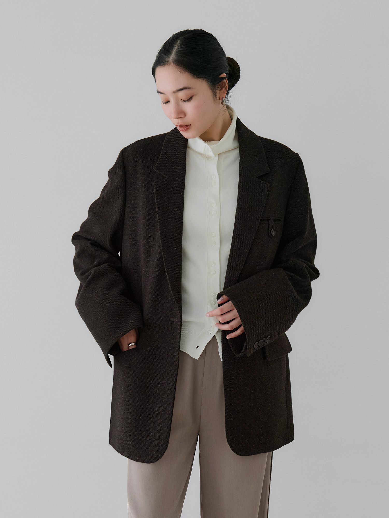 crewre online shop / ソフトツイードオーバージャケット