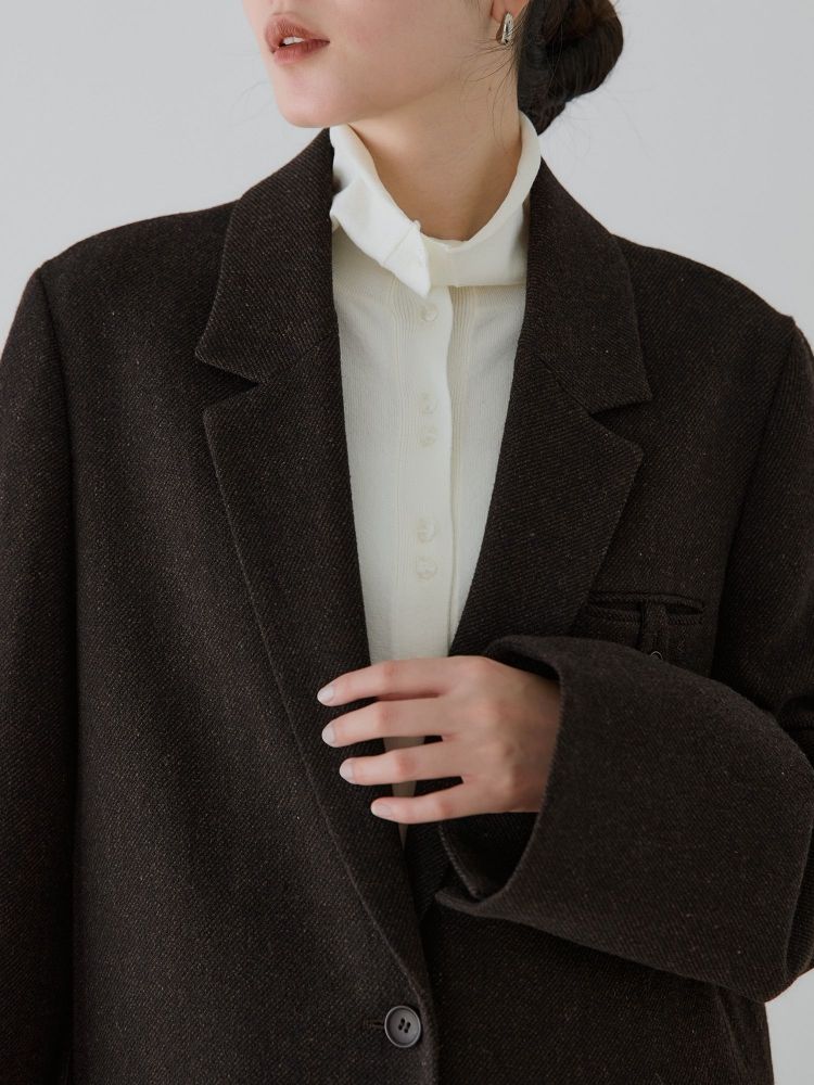 クルーレ crewre ソフトツイードオーバージャケット crewre online shop / ソフトツイードオーバージャケット