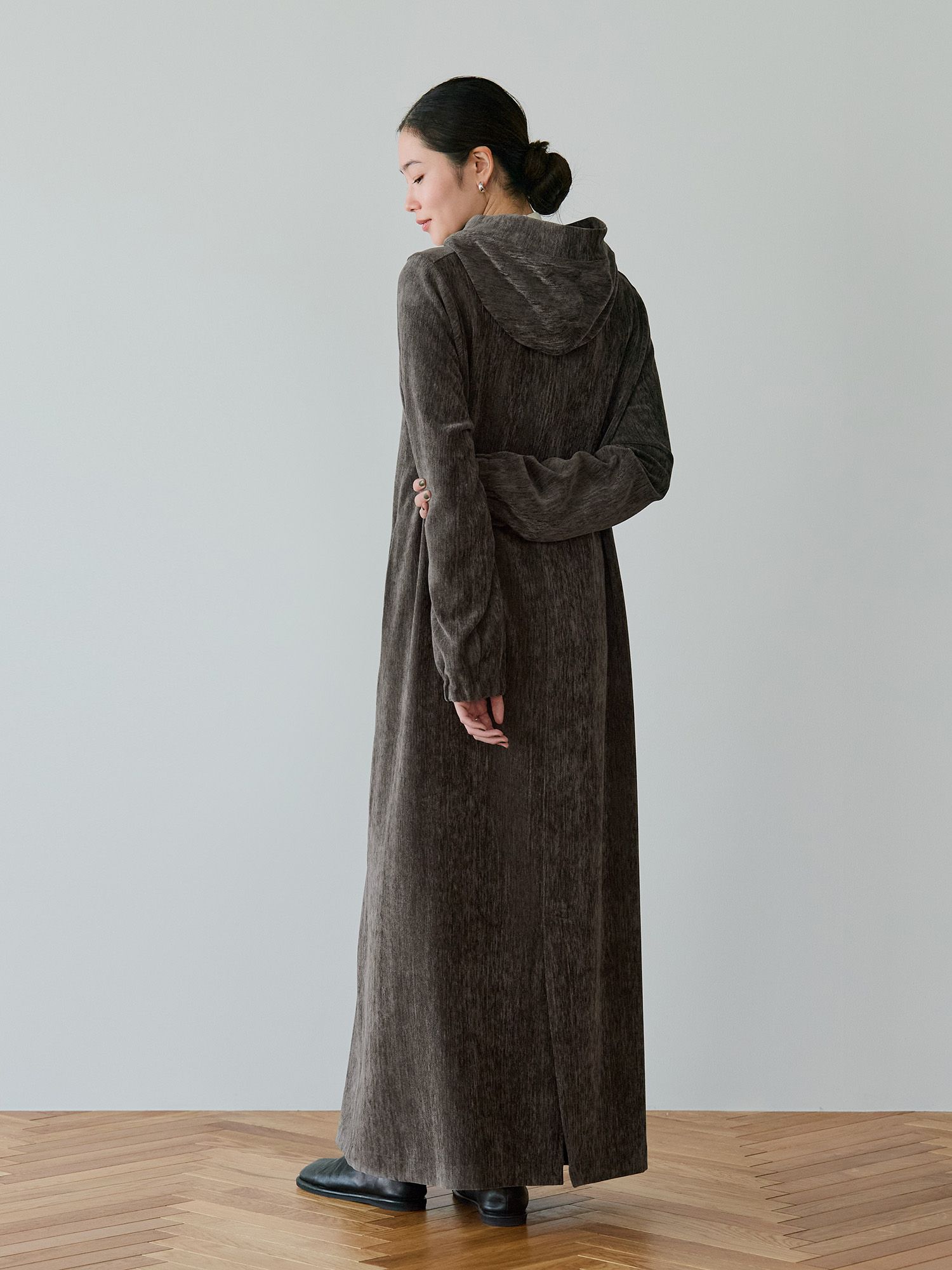 crewre ベルベットフードワンピース crewre online shop / ベルベットフードワンピース